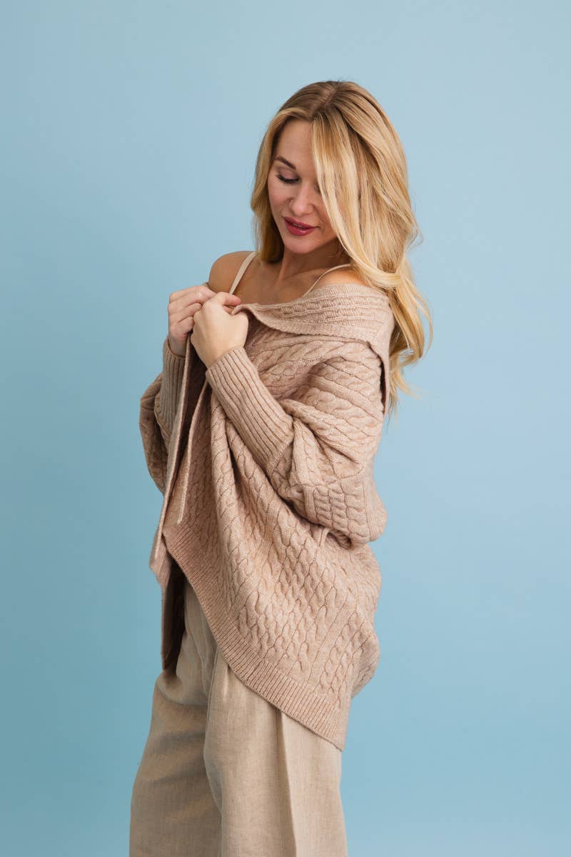 Chunky Cable Knit Cardigan