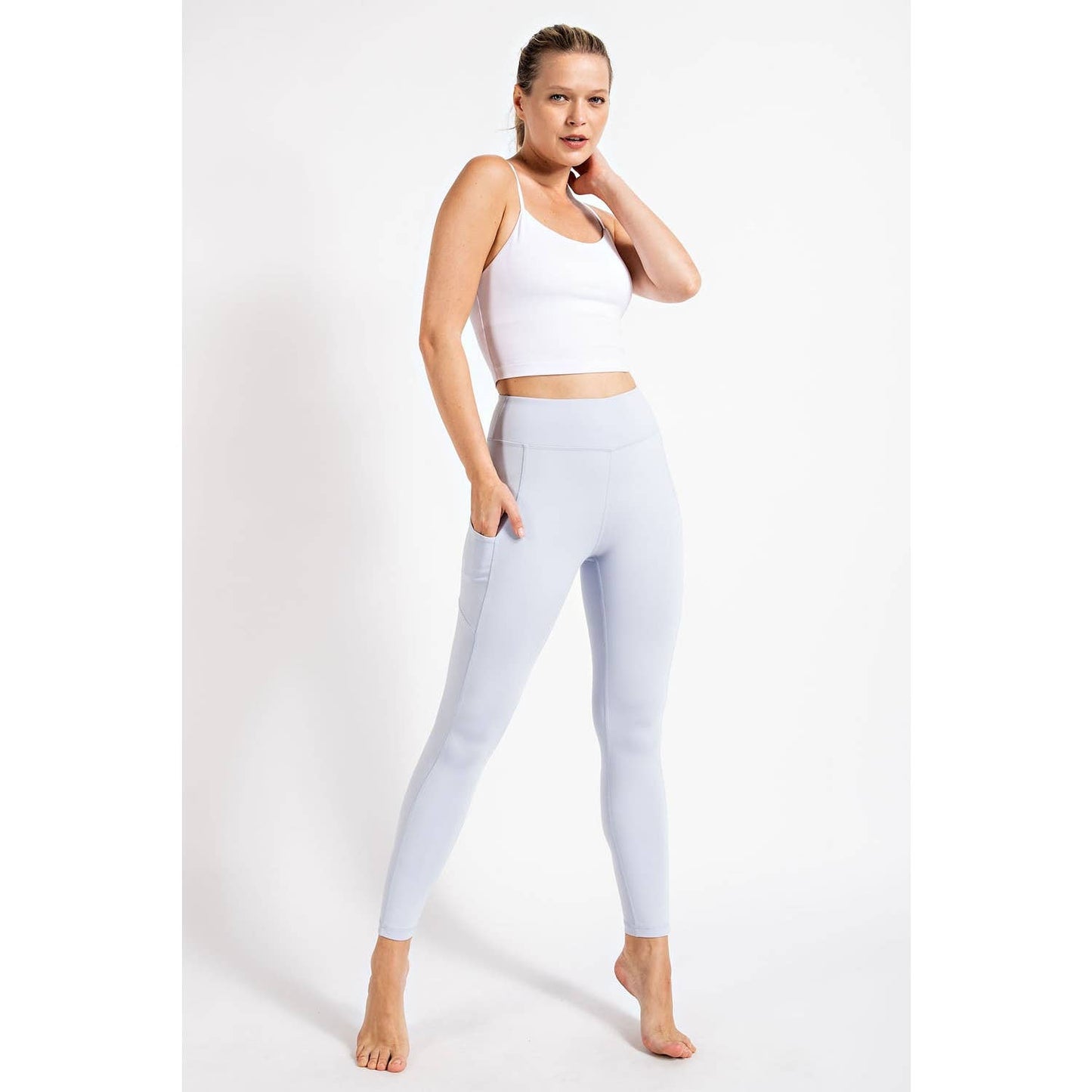 FULL LENGTH HIGH RISE LEGGINGS WITH SIDE POCKETS