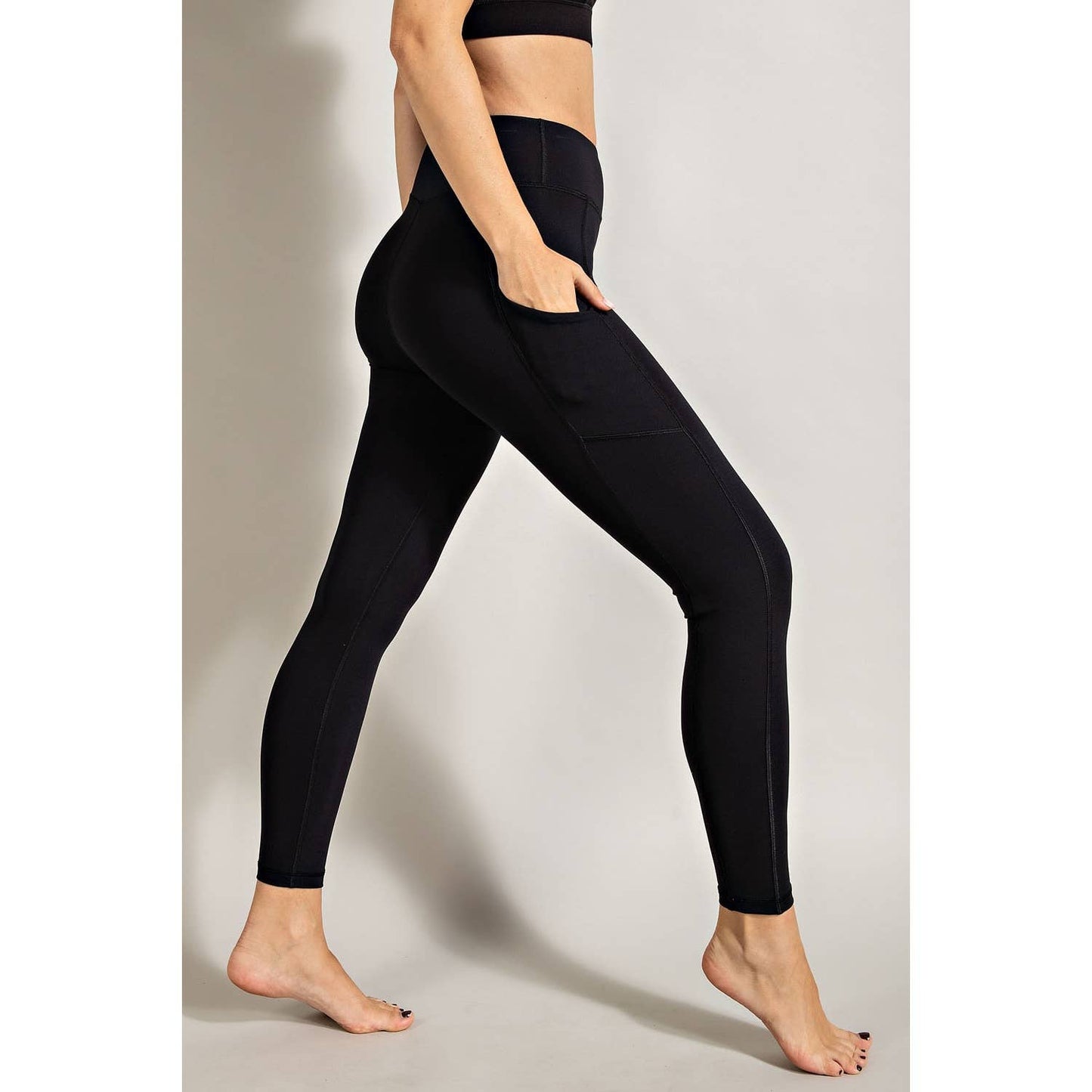 FULL LENGTH HIGH RISE LEGGINGS WITH SIDE POCKETS