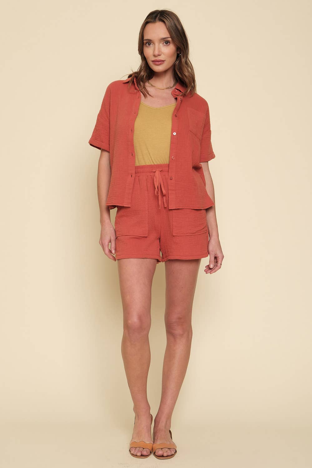 Linen Blend Shorts