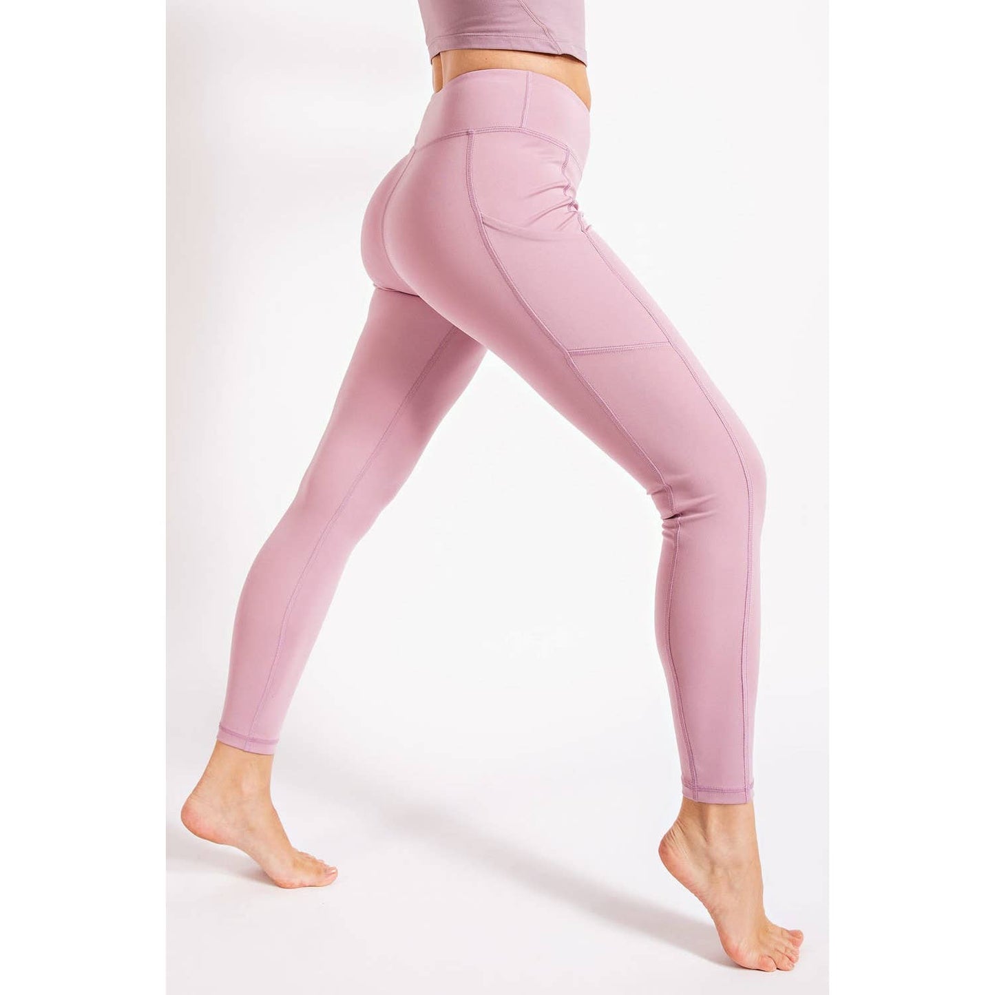 FULL LENGTH HIGH RISE LEGGINGS WITH SIDE POCKETS