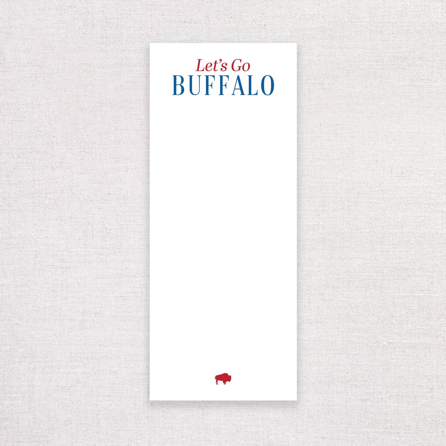 Let's Go Buffalo Football Slim Notepad.