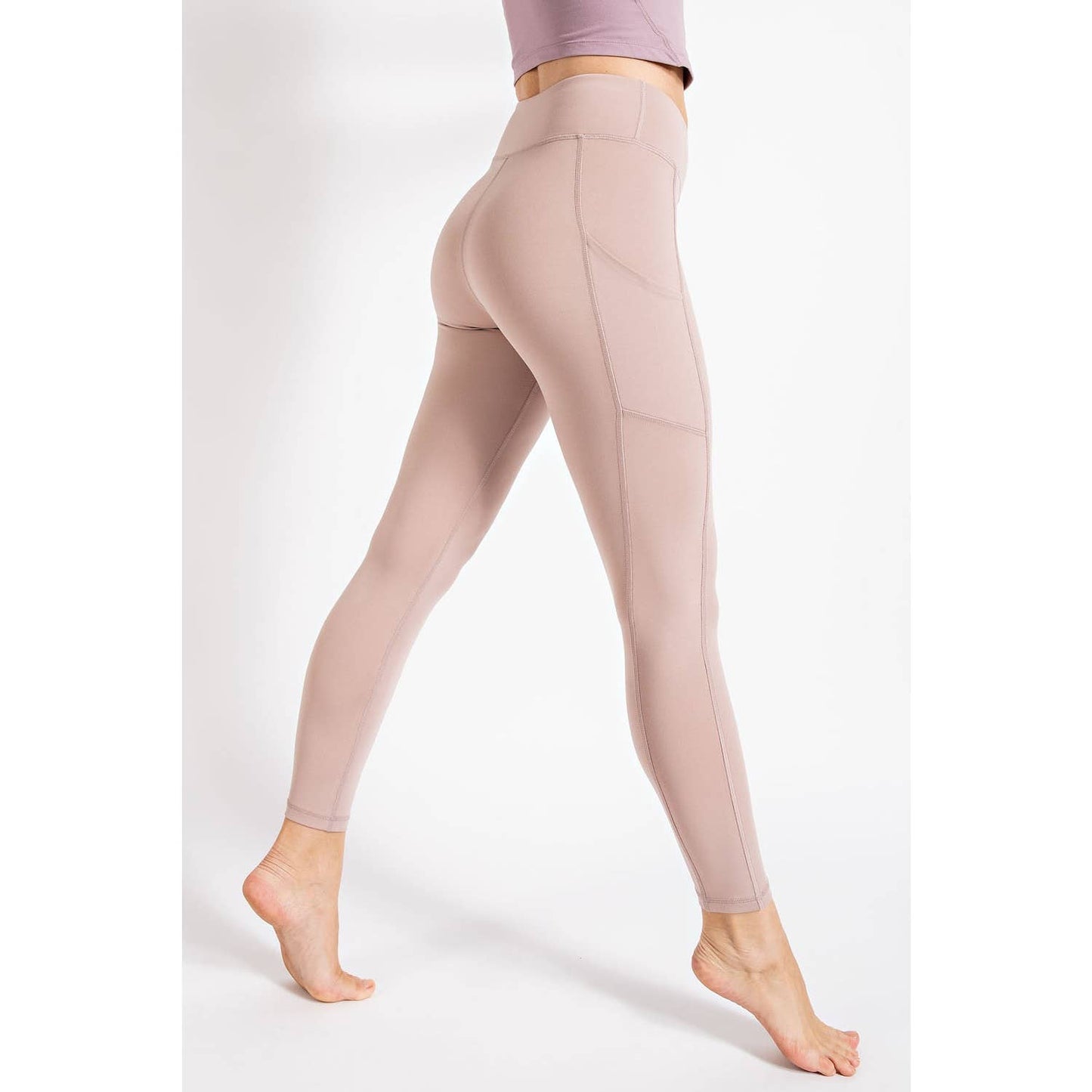 FULL LENGTH HIGH RISE LEGGINGS WITH SIDE POCKETS