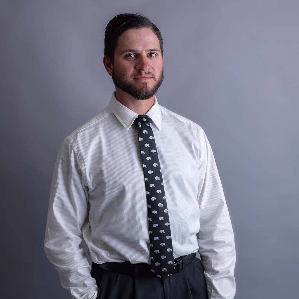 Black Buffalo Neck Tie Or Bow Tie