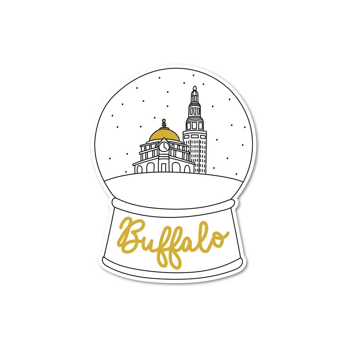 Buffalo NY Snow Globe Magnet