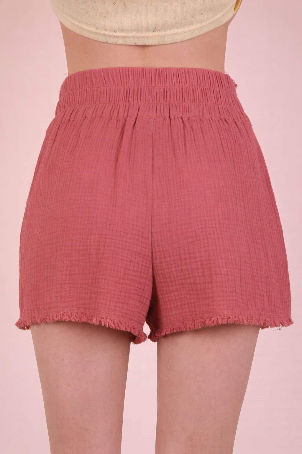 Cotton Gauze Shorts W/ Front Tie