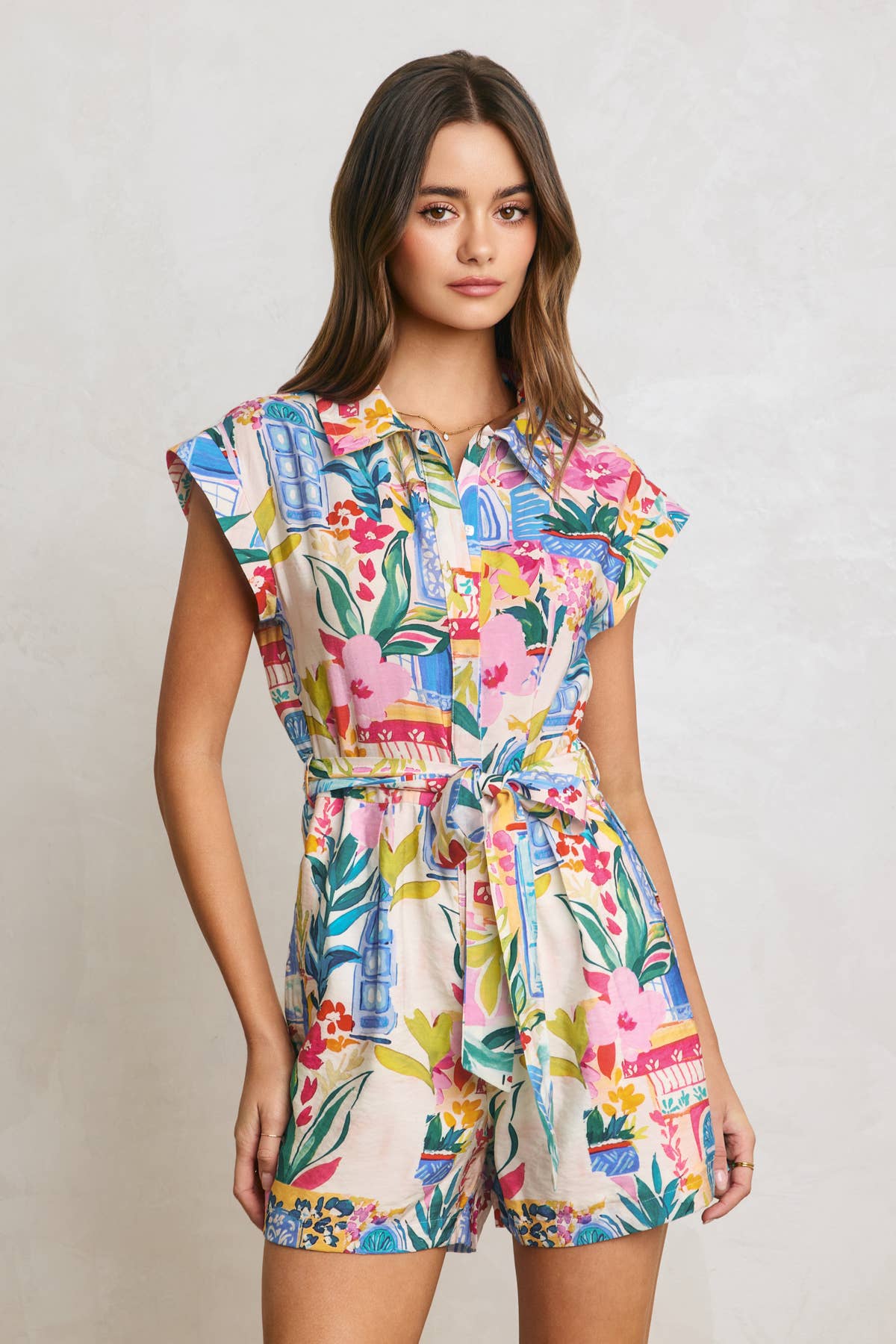 Long Summer Button Down Romper (1)