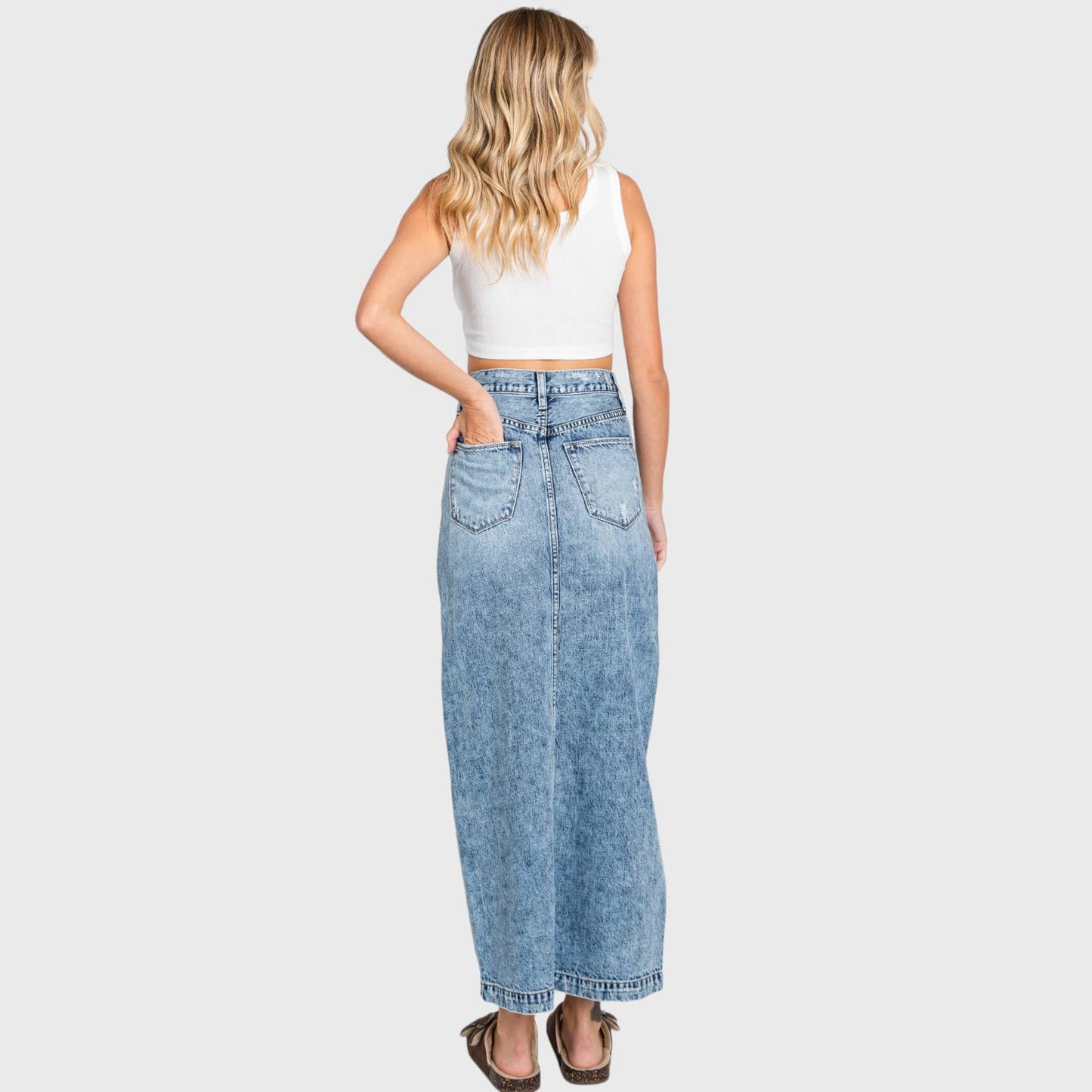 Denim Maxi Skirt