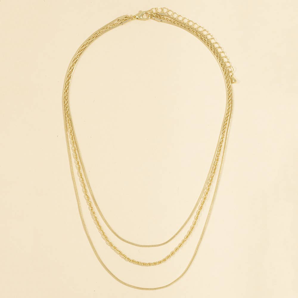 Layered Snake Rope Chain Necklace