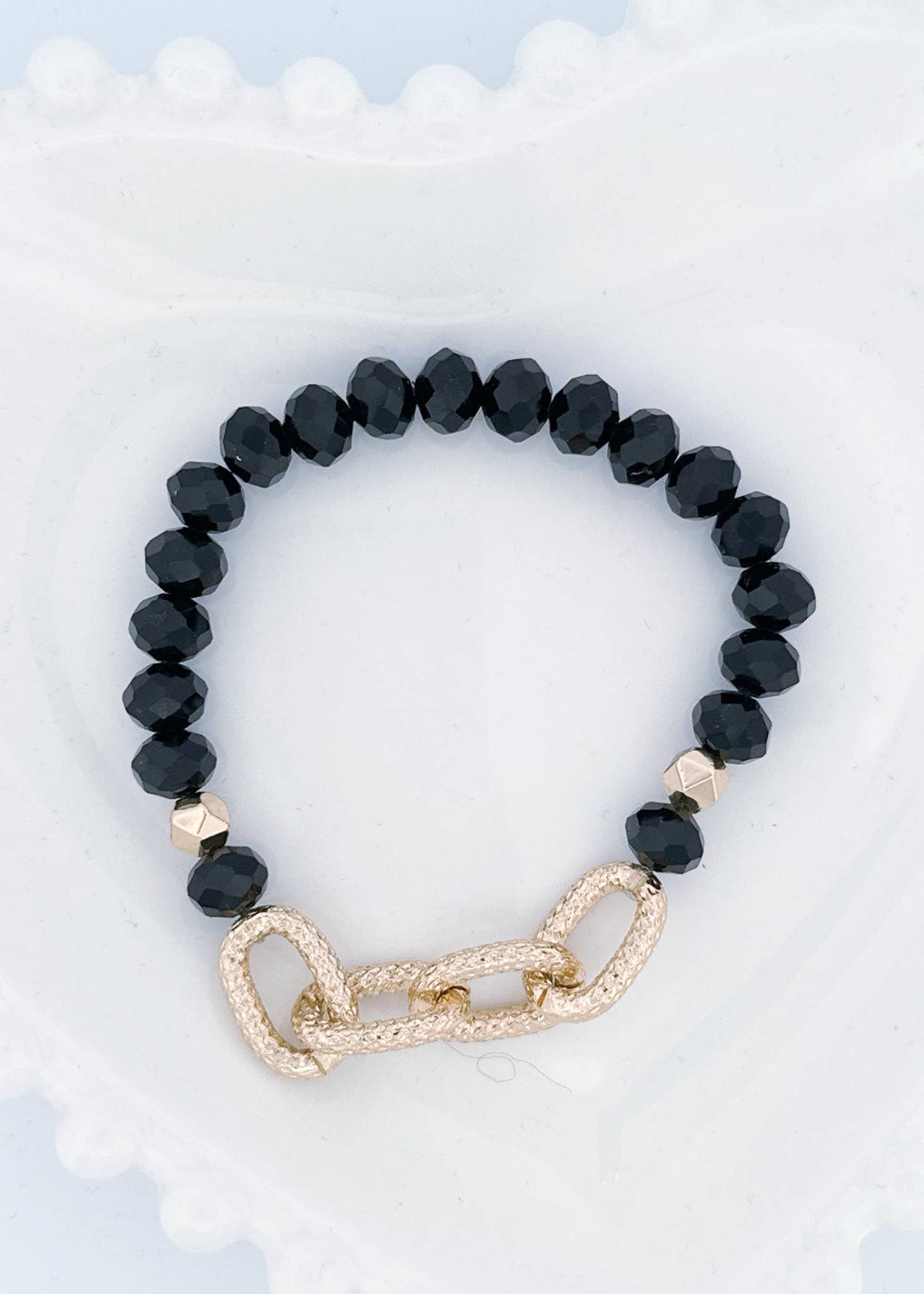 Chain + Bead Stretch Bracelet