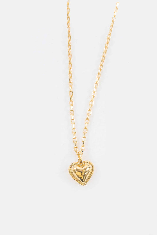 Teeny Heart Charm Necklace | Gold