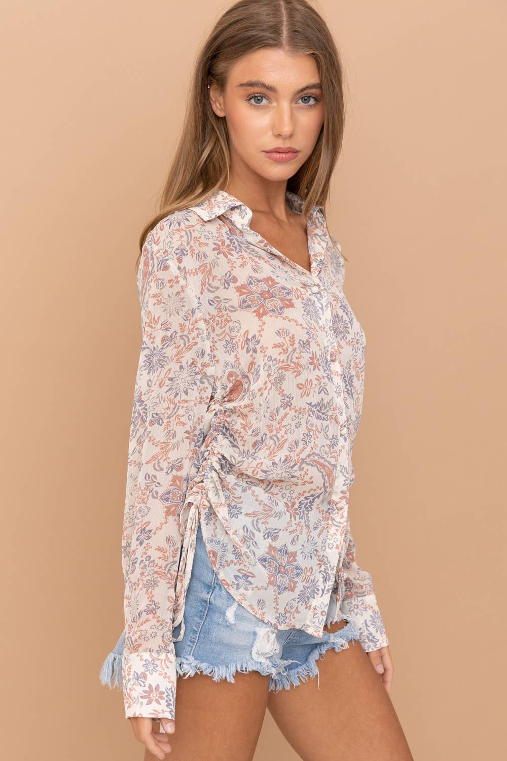 paisley chiffon blouse