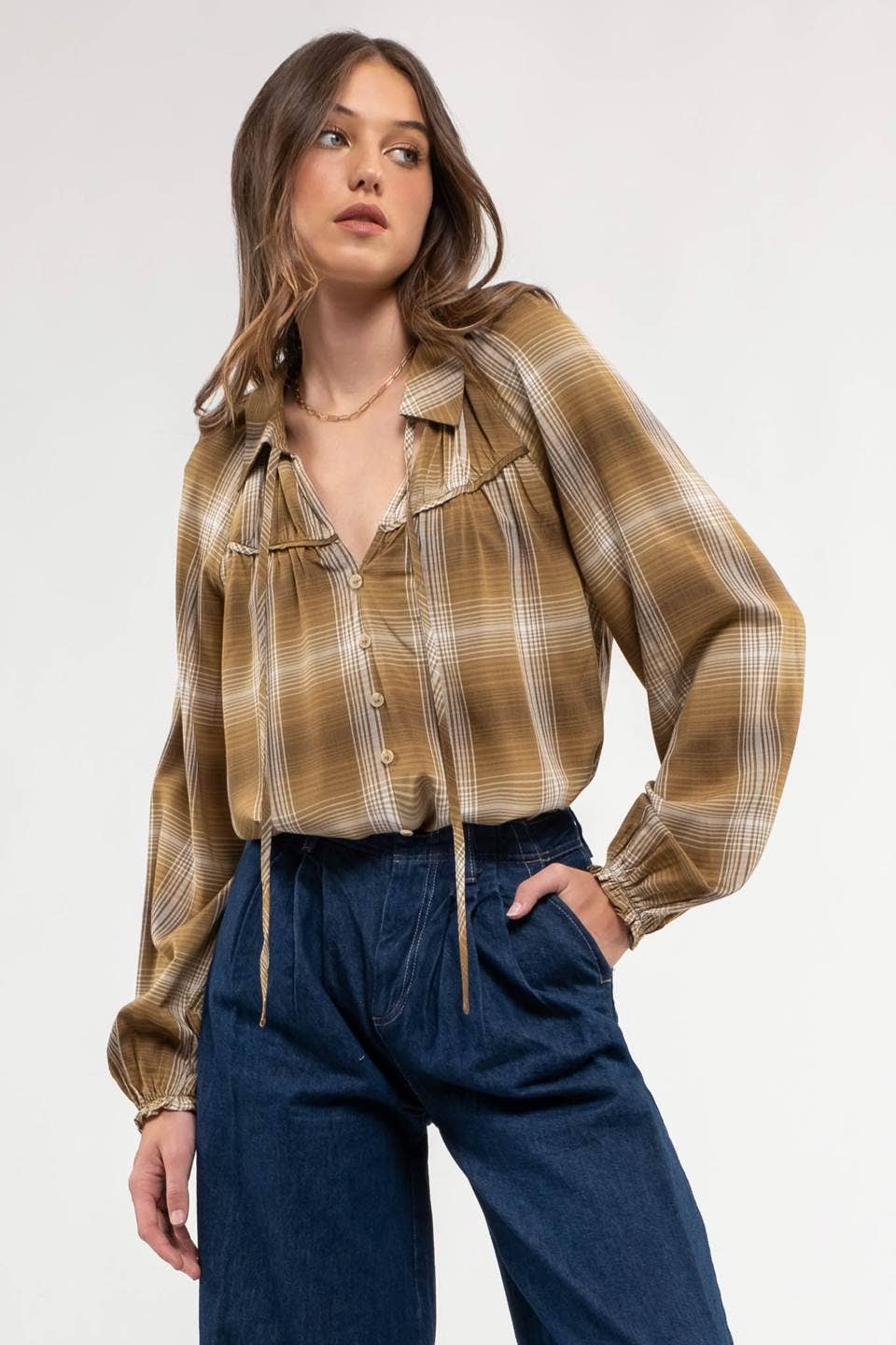 Plaid Blouse