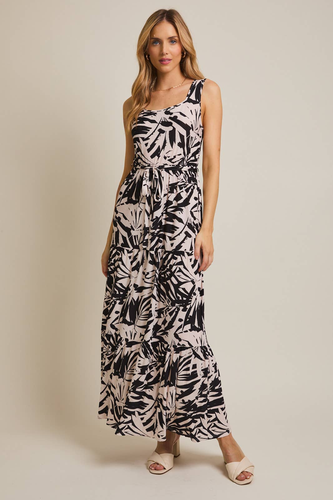 Tropical print dress