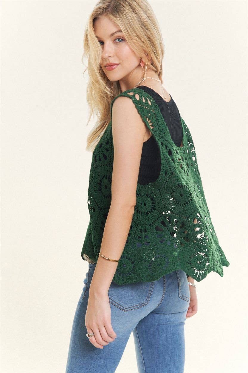 CASUAL CROCHET TANK TOP - CET3162