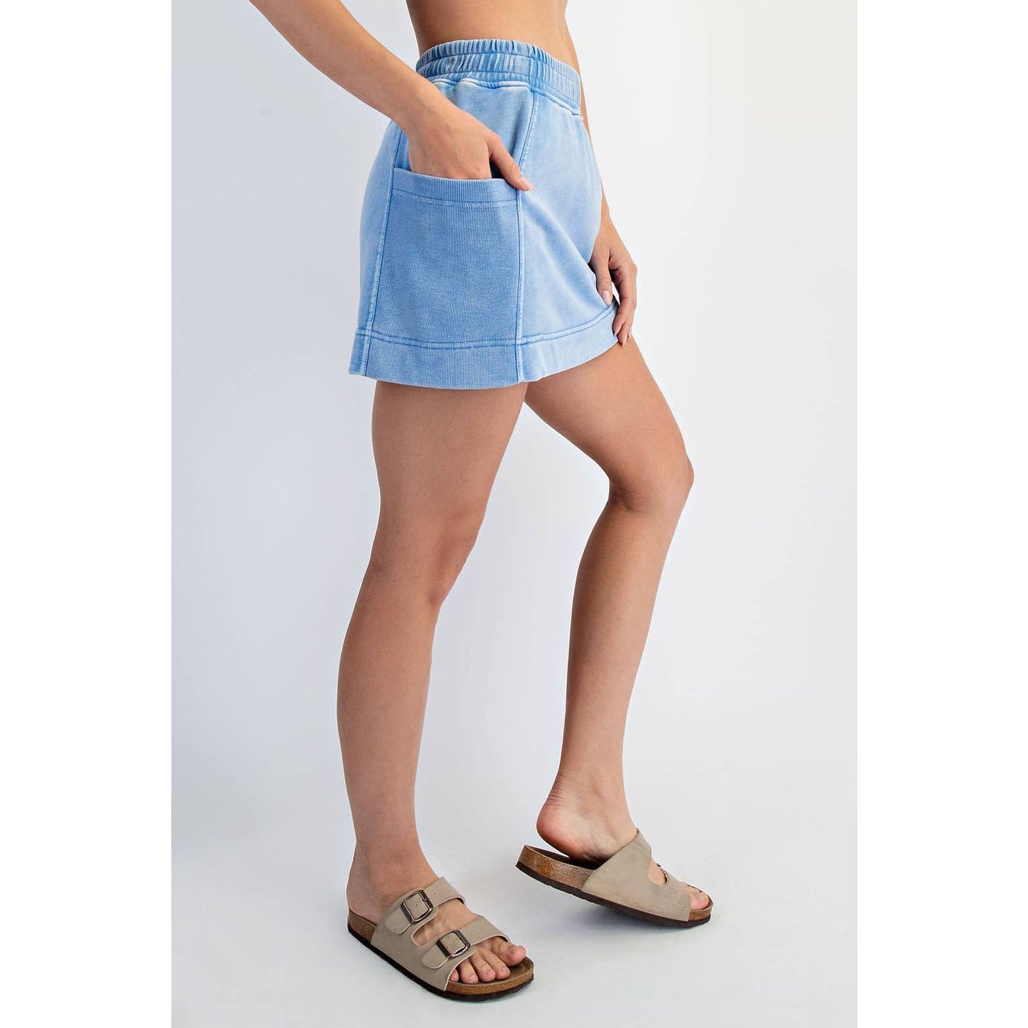 MINERAL WASHED SIDE POCKET SKORT