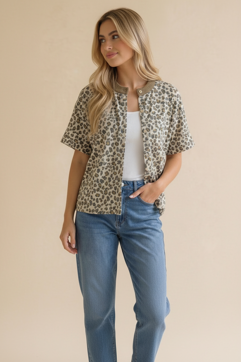 Leopard Print Cardigan