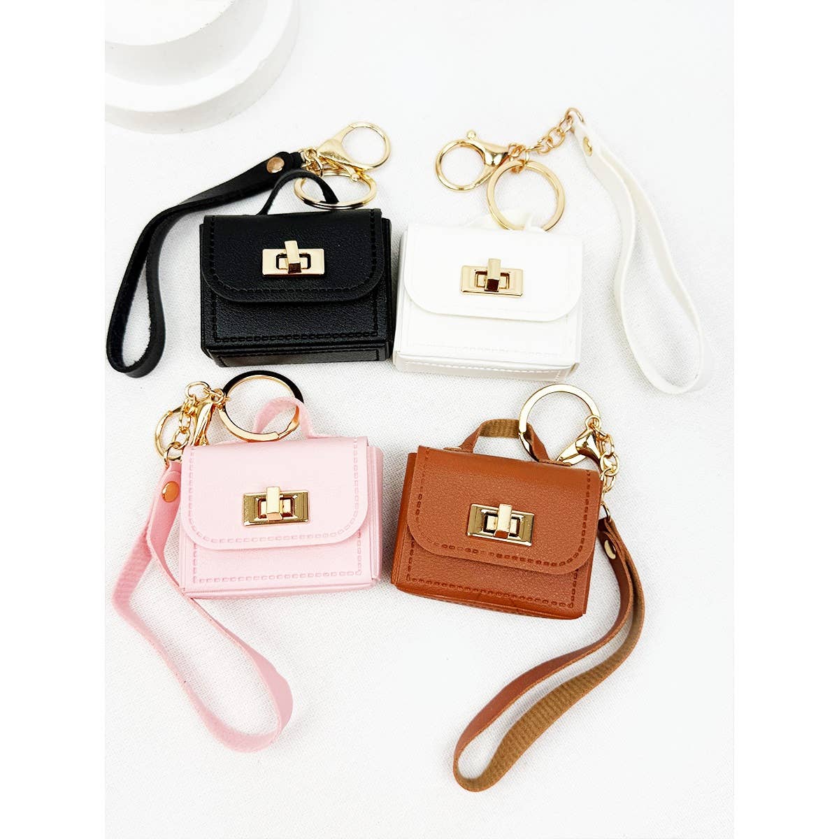 PU Leather Mini Coin Bag Key Chain