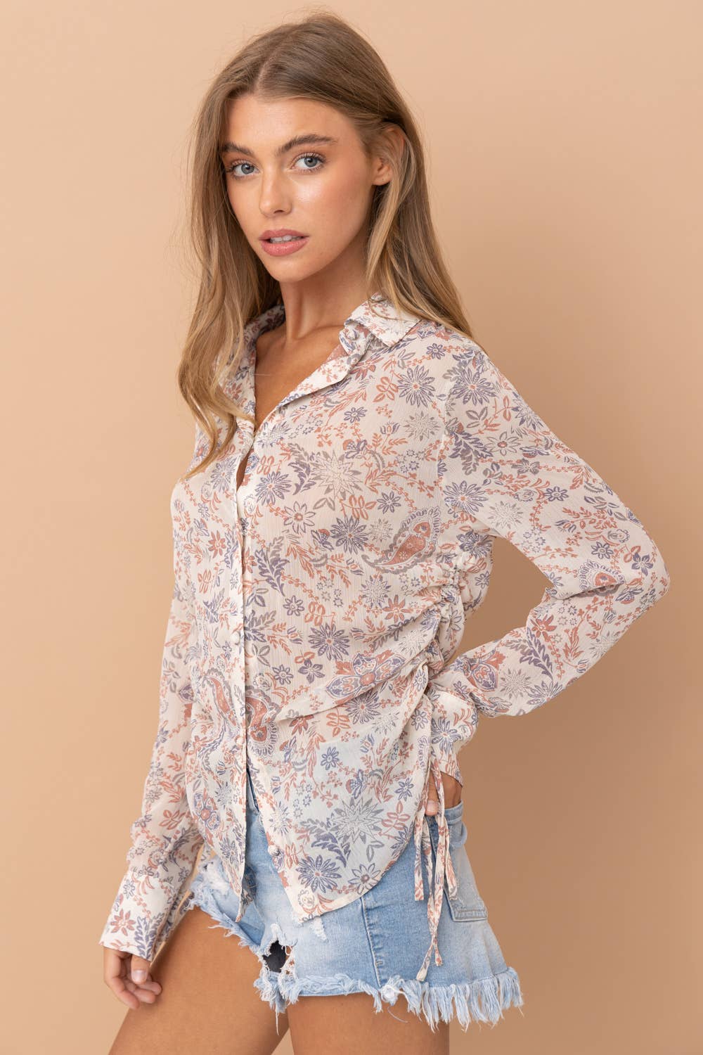 paisley chiffon blouse