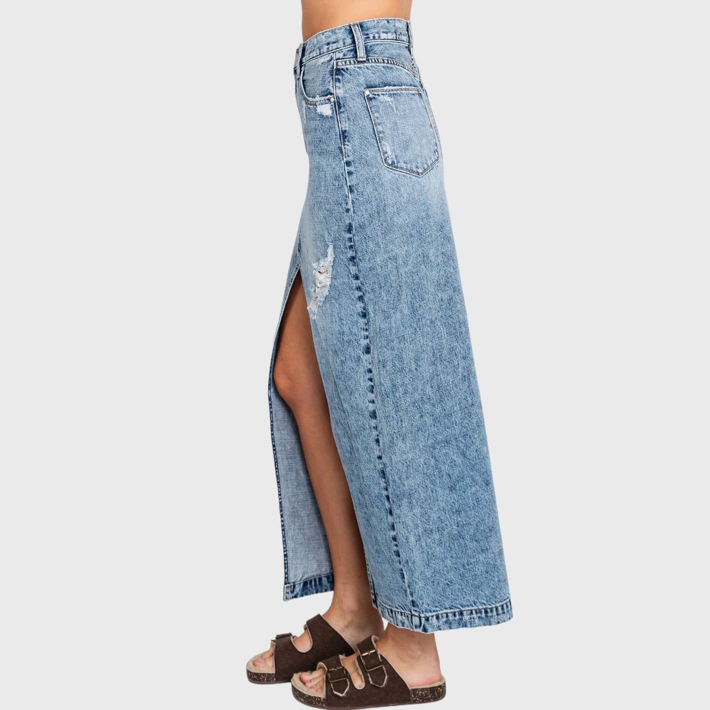 Denim Maxi Skirt