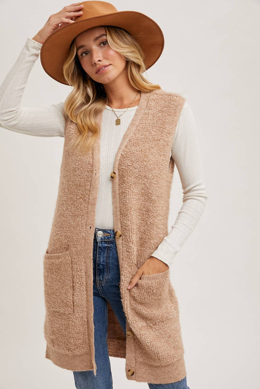 Teddy knit vest