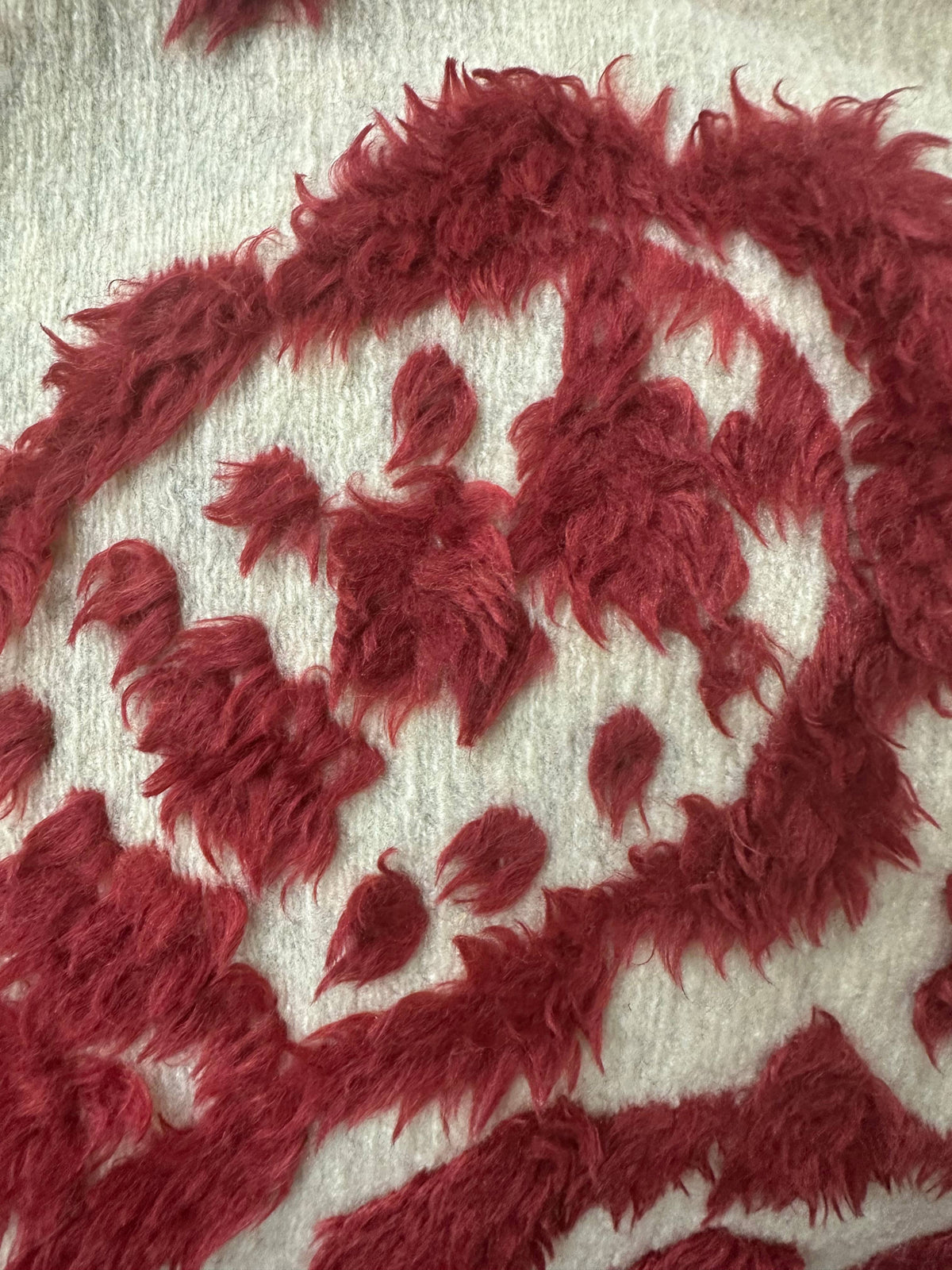 Red Western Boho 3D Fringe Ruana Cardigan