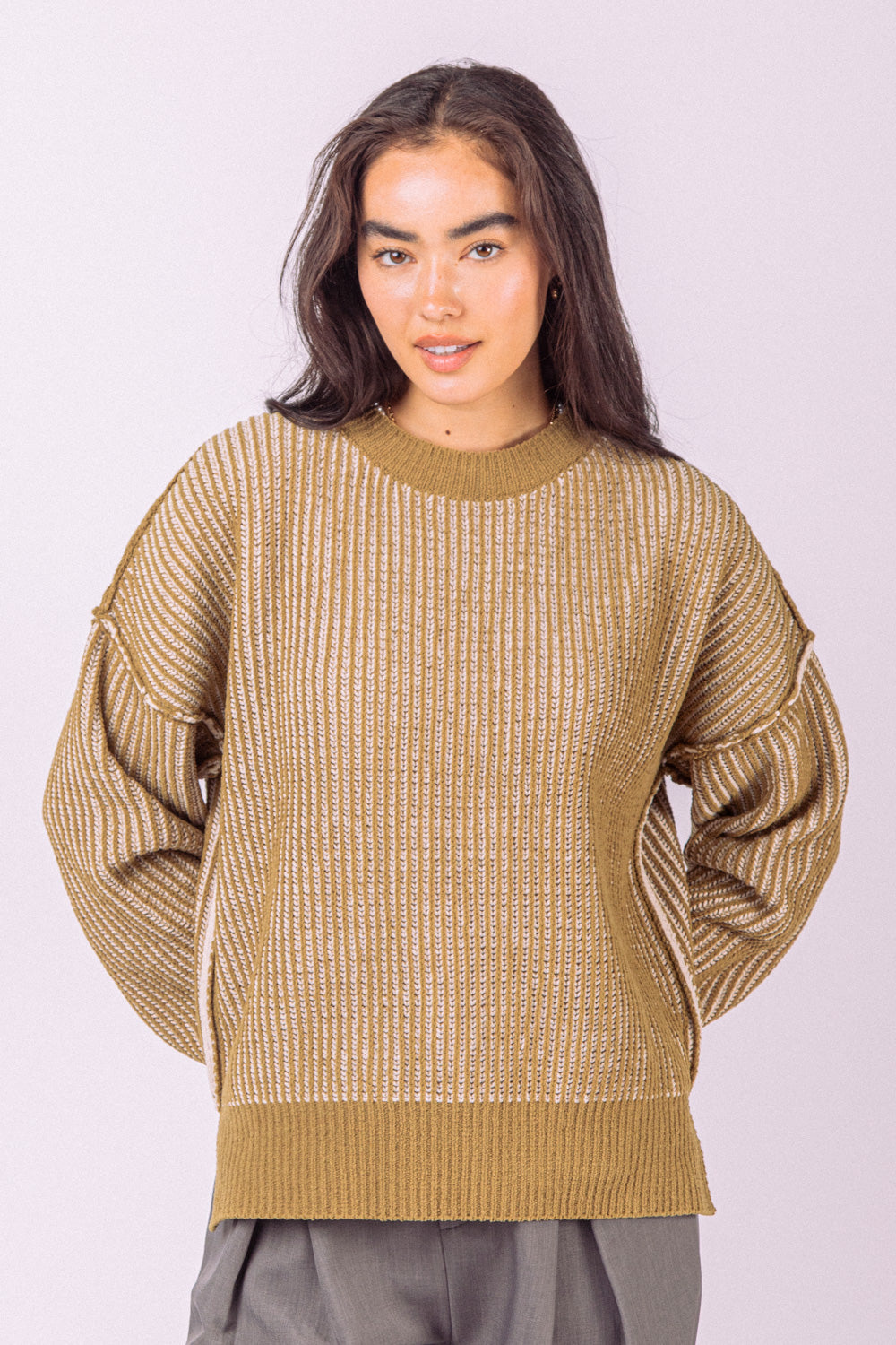 Two tone sweater
