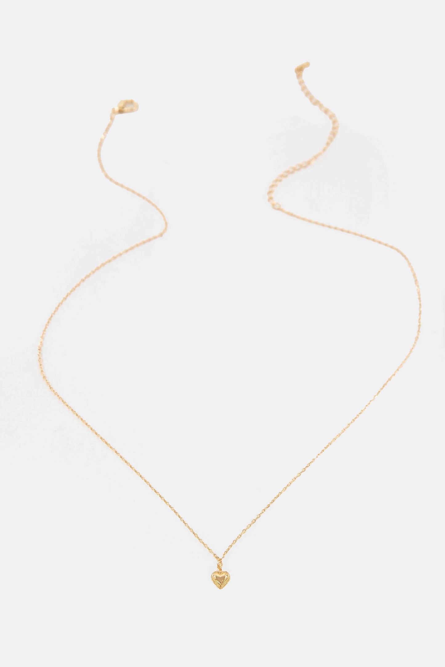 Teeny Heart Charm Necklace | Gold