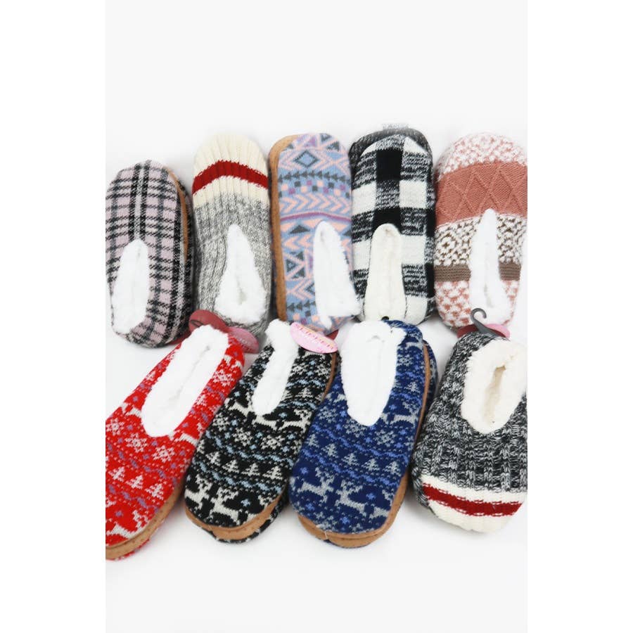 Woven Non Slip Winter Indoor Slipper