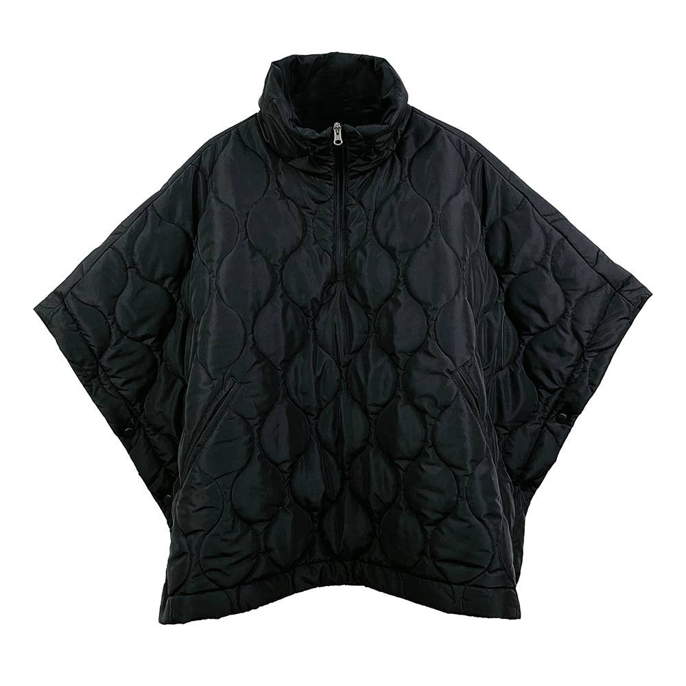 Quilted Puffer Poncho