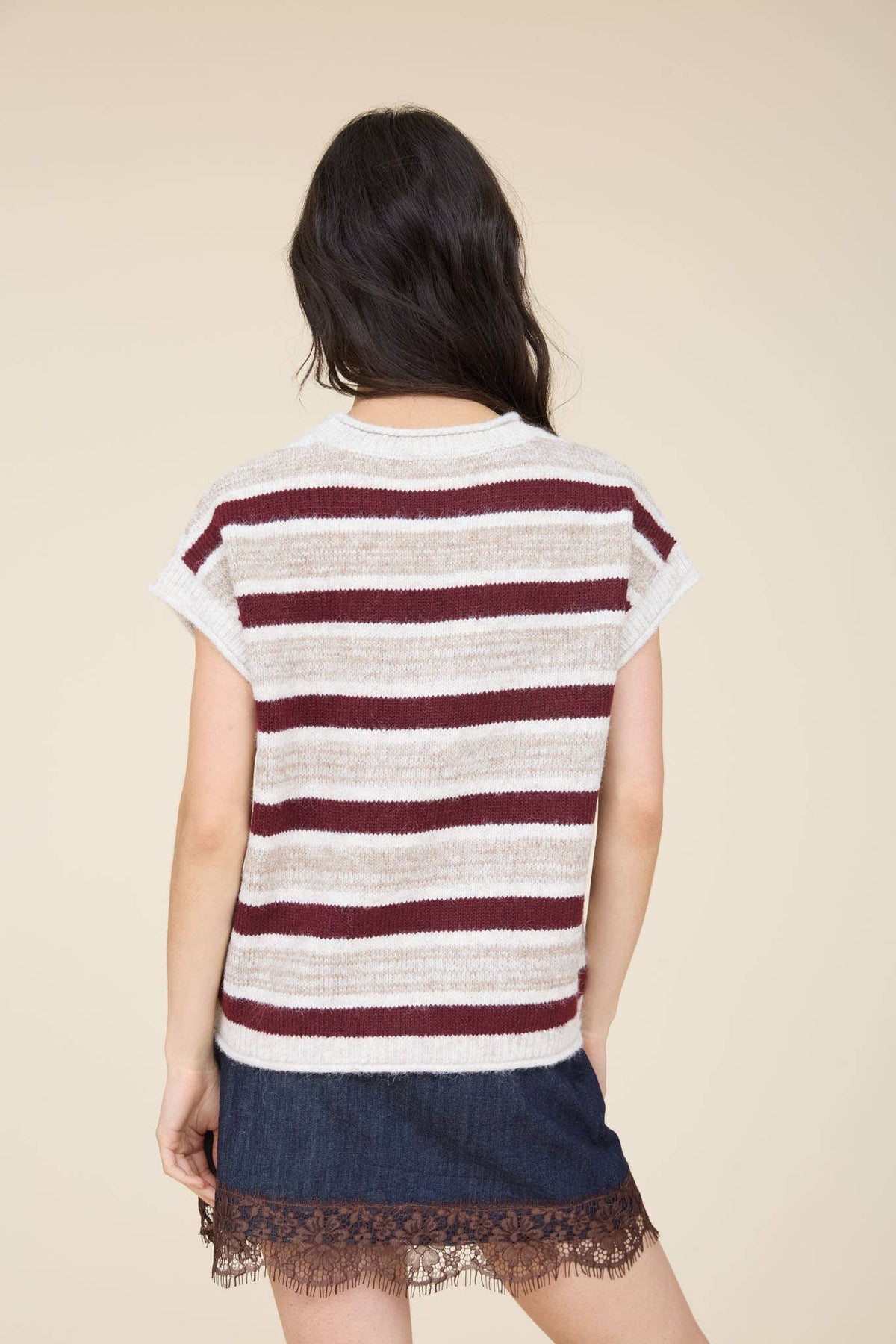 Marled knit sweater