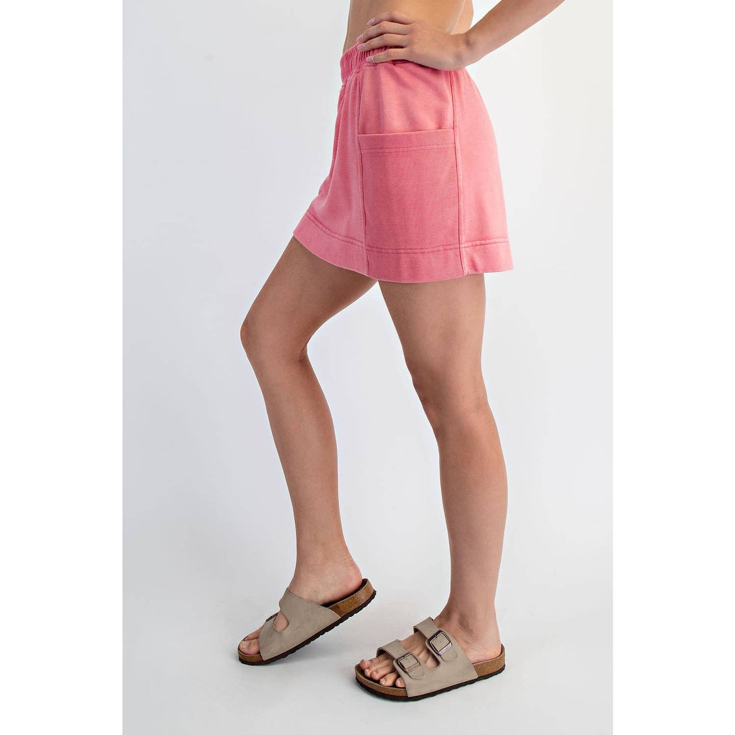 MINERAL WASHED SIDE POCKET SKORT