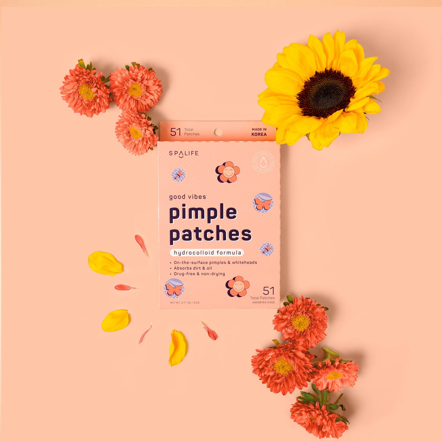 Good Vibes, Butterfly & Flowers Hydrocolloid Pimple Patches