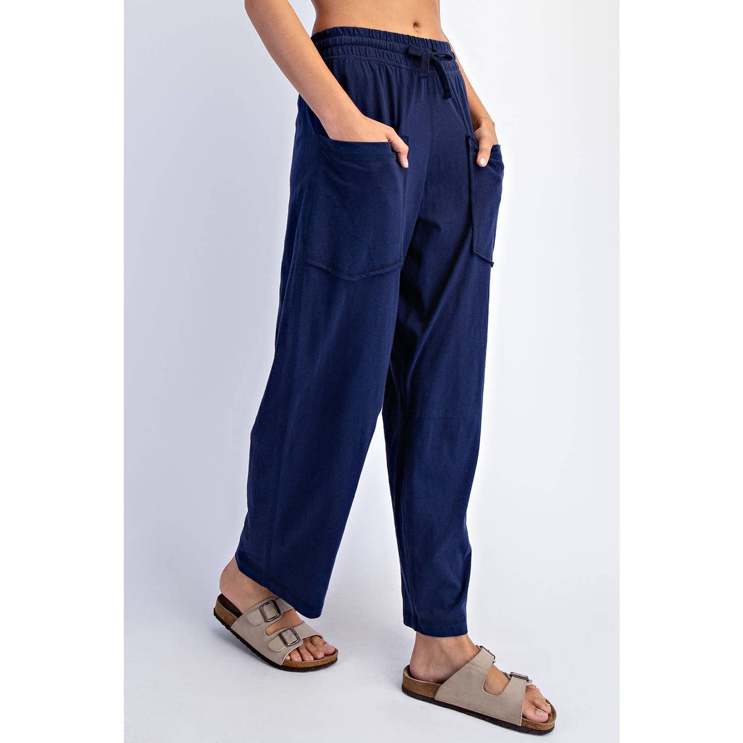 COTTON SLUB BARREL PANT