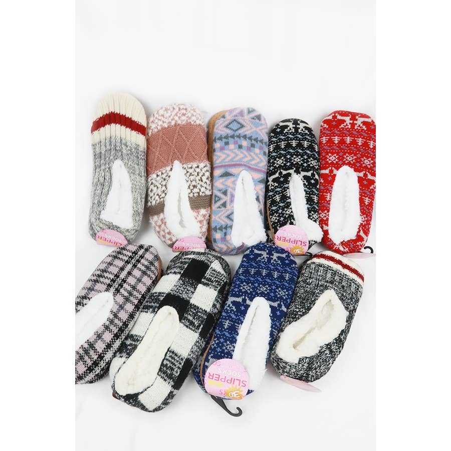 Woven Non Slip Winter Indoor Slipper