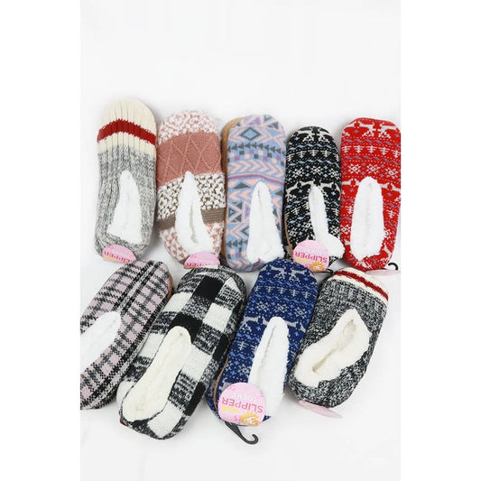 Woven Non Slip Winter Indoor Slipper