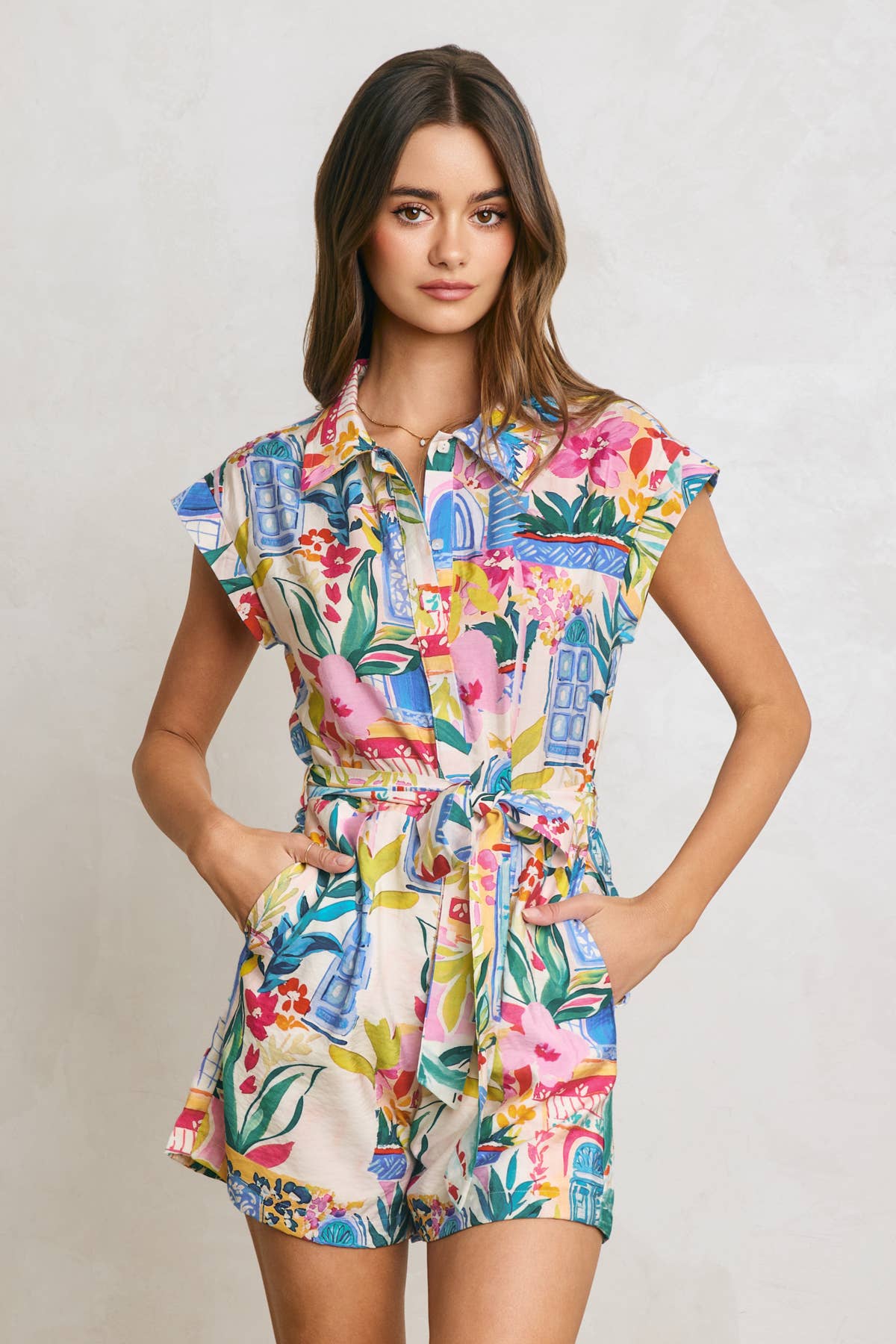 Long Summer Button Down Romper (1)