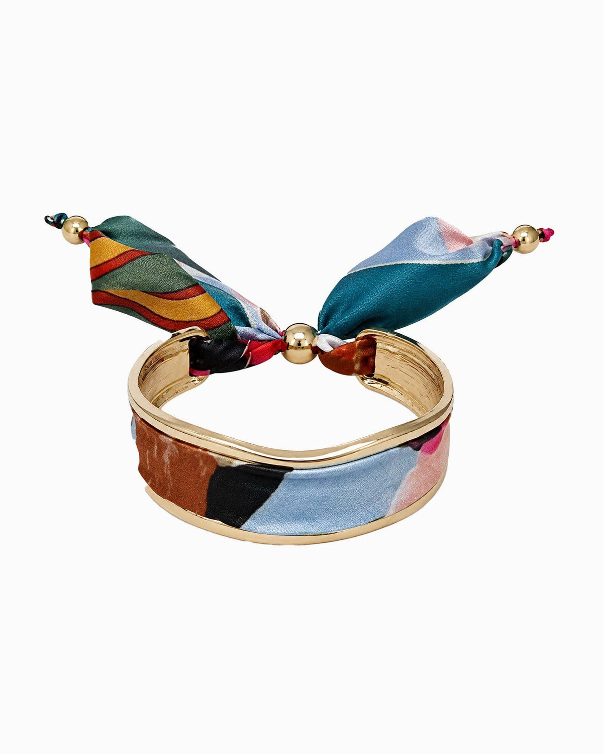 Silk Scarf Pull-Tie Cuff Bracelet