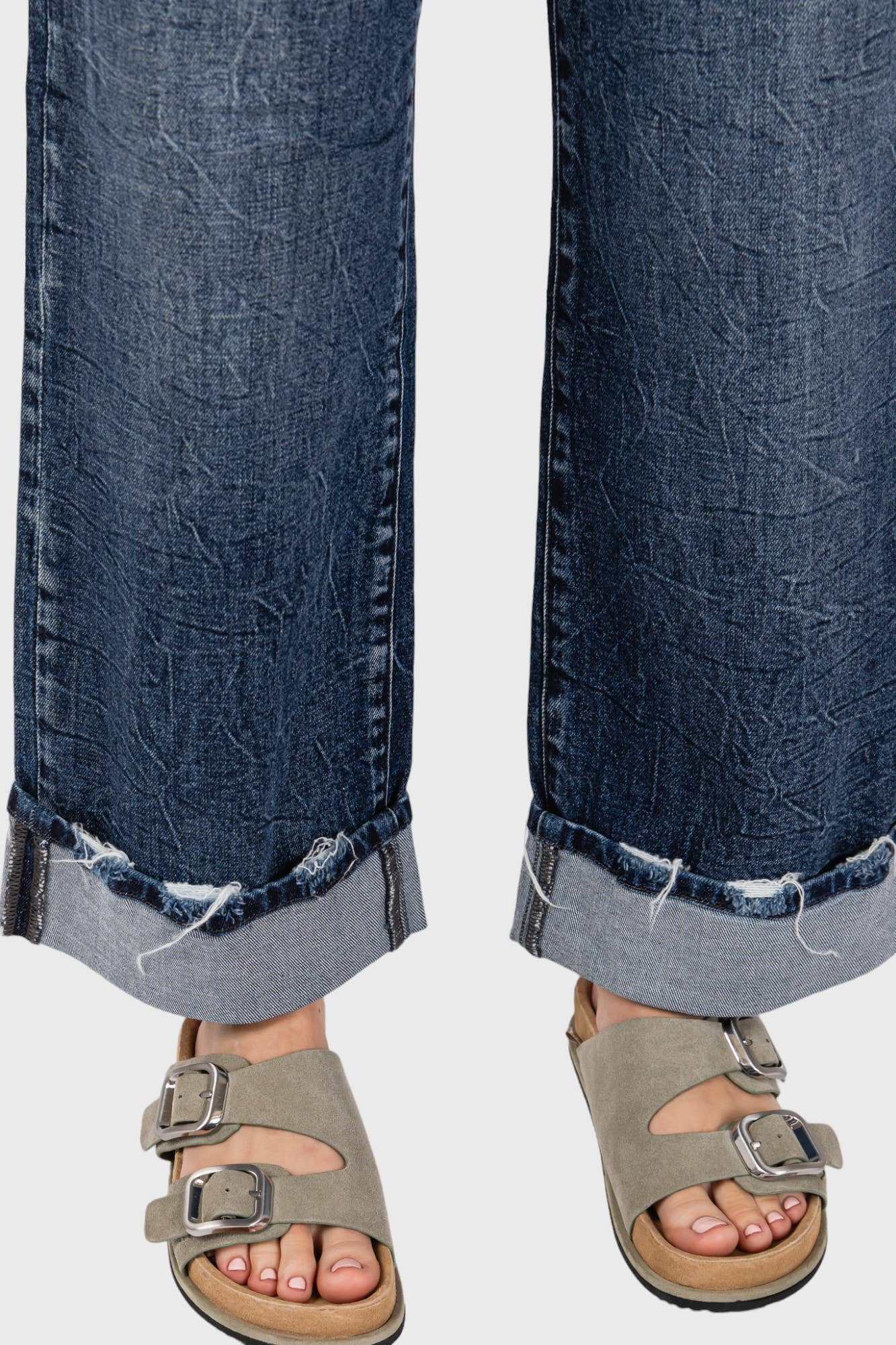 Cuffed Hem Denim