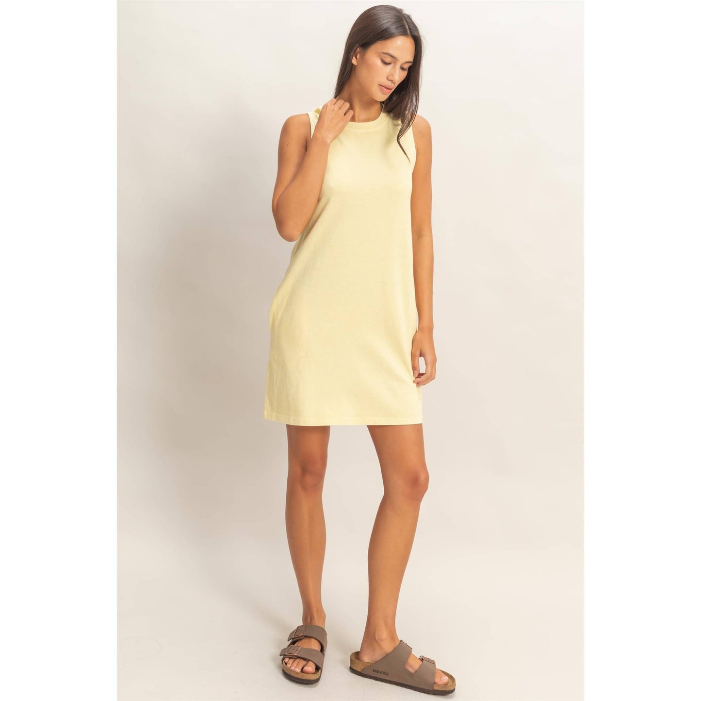 Pigment Dyed Sleeveless Mini Dres
