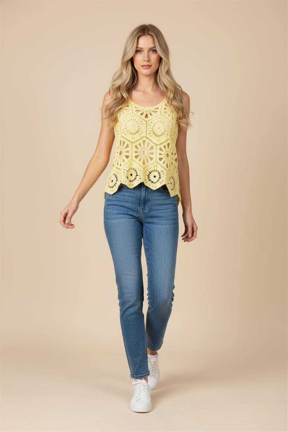CASUAL CROCHET TANK TOP - CET3162
