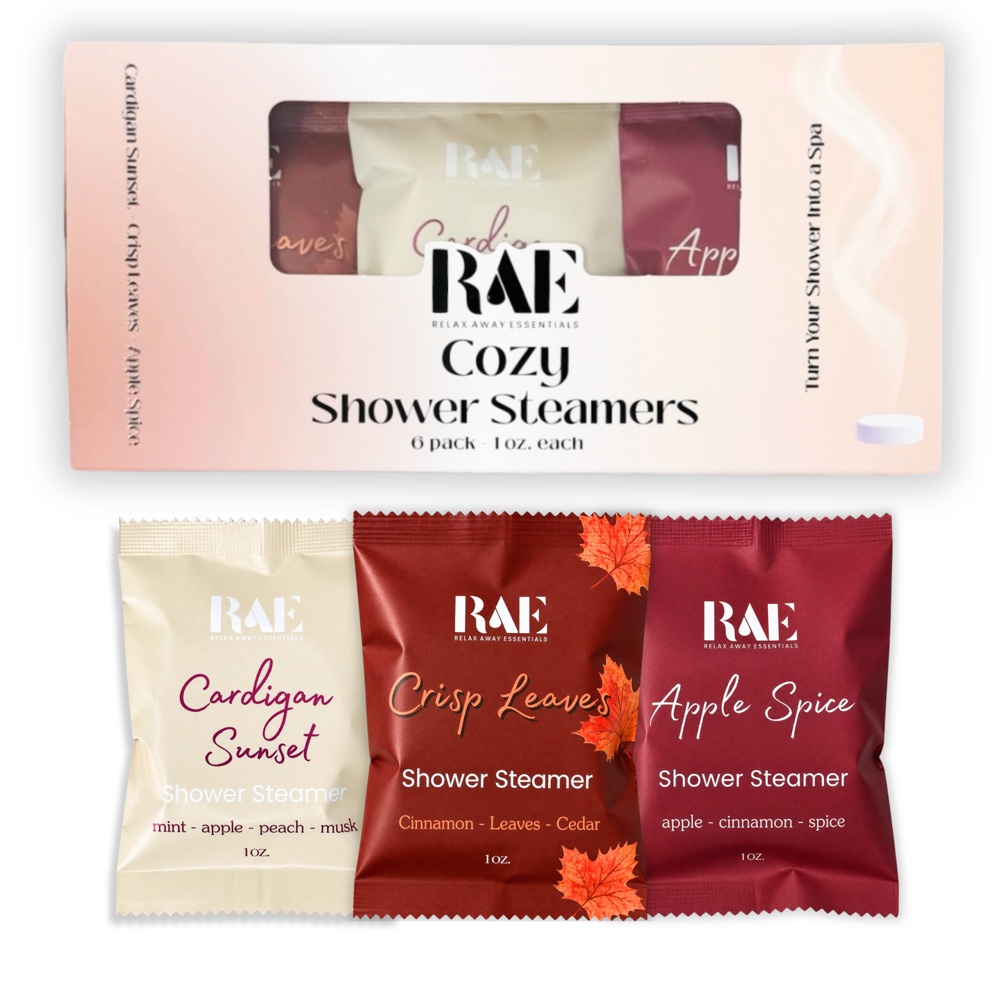 Cozy Shower Steamers 6 Pack - Made in USA 