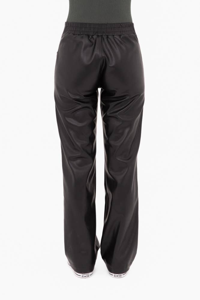 Leather Wide Leg Pants