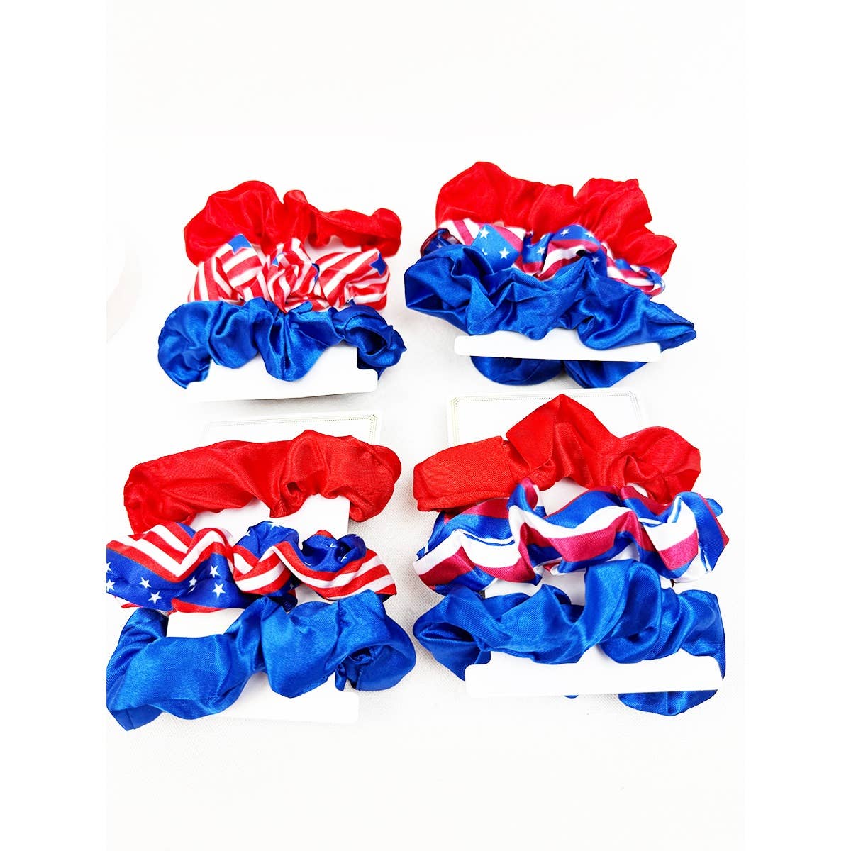 American Flag Satin Hair Tie Set