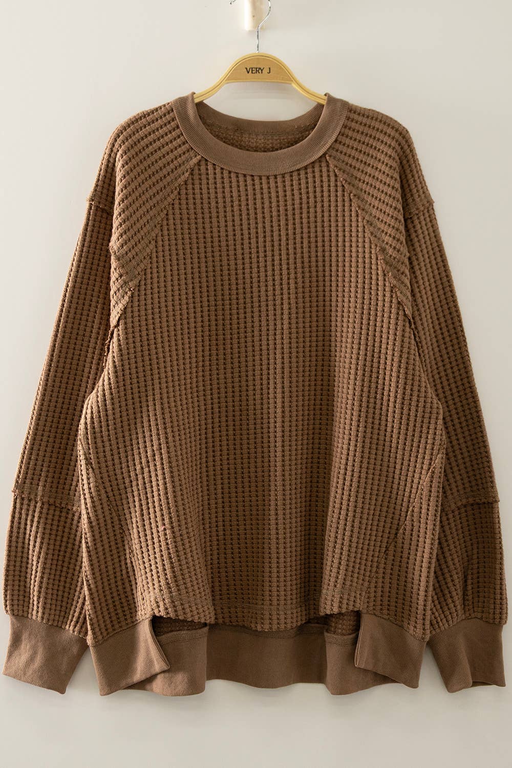 Waffle Patch Detail Pullover