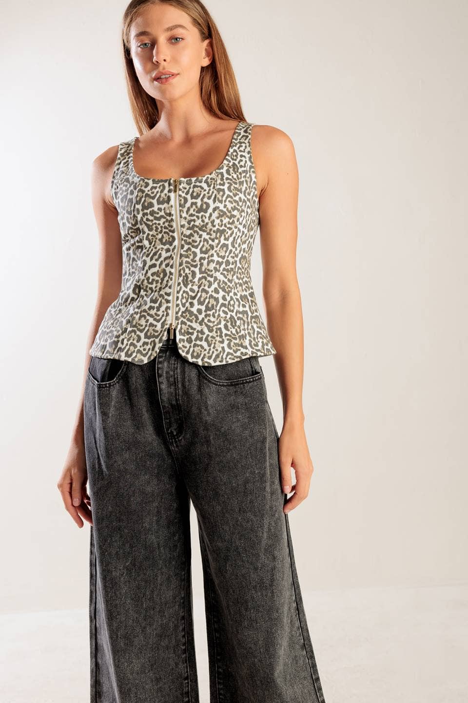 leopard vest