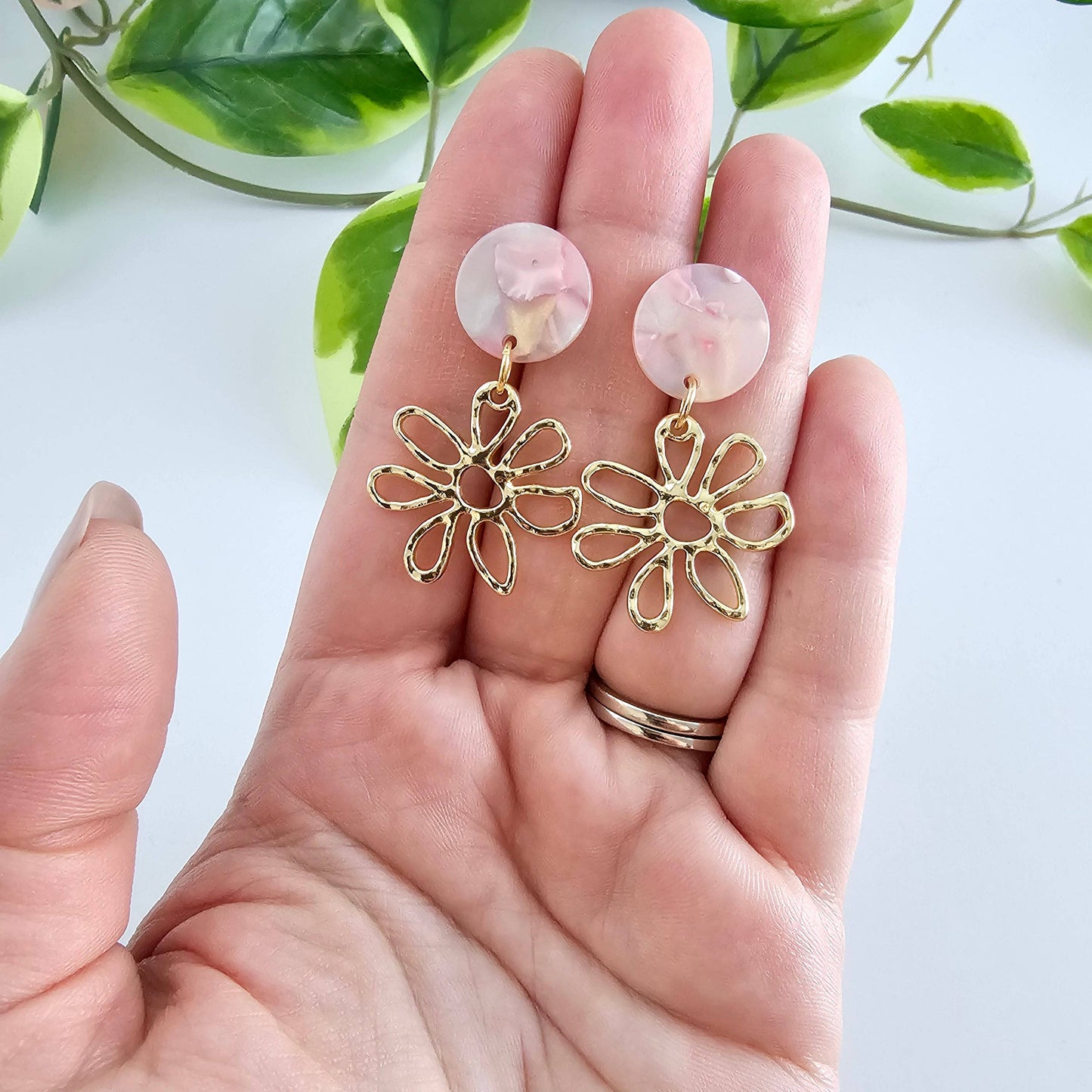 Lily Earrings - Iridescent Pastel // Spring, Summer, Flower