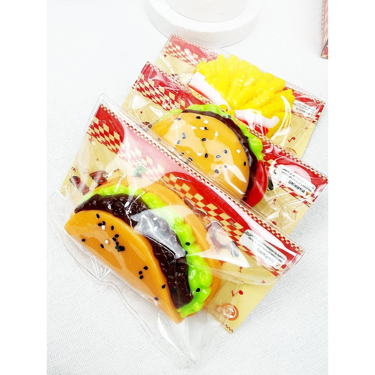 Hamburger and Fast Food Pinch Squishy Toy