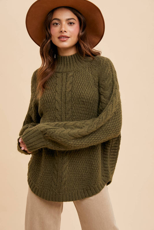 Cable knit sweater