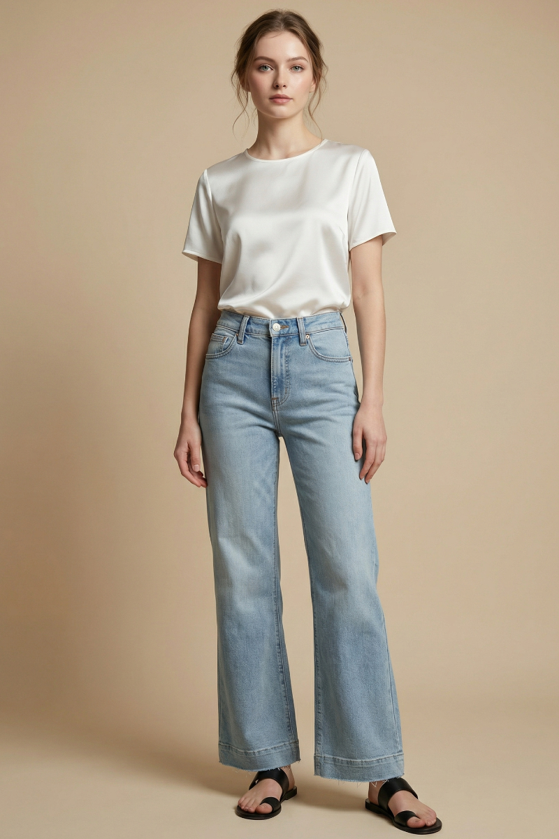 Tummy Control High Rise Relaxed Holly Flare Jeans